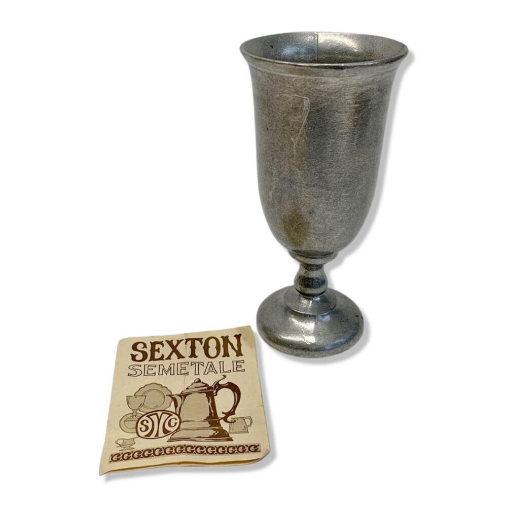 Sexton Semetale Chalice Pewter Silver Vintage With Paperwork